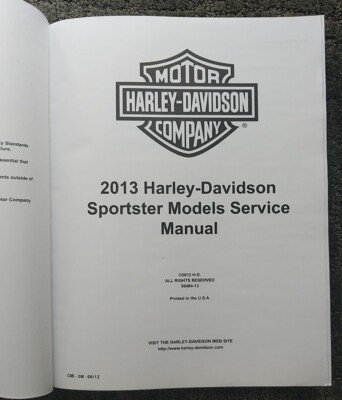 2013年 HARLEY-DAVIDSON サービスマニュアル 2013 HARLEY DAVIDSON MOTORCYCLE SERVICE MANUAL FOR SPORTSER MODELS