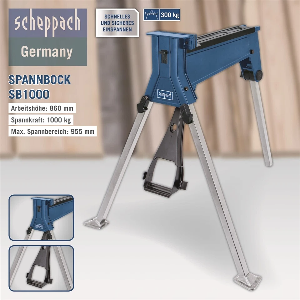 Scheppach SB1000 Spannbock Klemmbock mobil Werkbank Arbeitsbock klappbar Metall - Bild 2 von 4