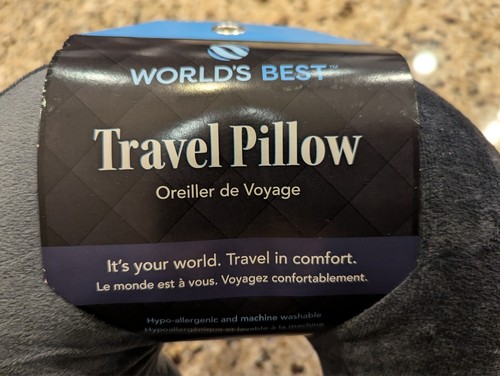 Wolf World's Best Travel Neck Pillow Charcoal - Picture 3 of 8