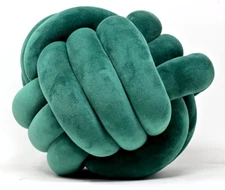 DreamOn 11" Knot Pillow Plush Green