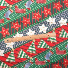 1.9 YD Tis the Season Christmas Fabric Cotton Print
