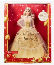 Neuf POUPÉE BARBIE BLONDE JOYEUX Noël 2023/COFFRET 35ème édition COLLECTOR HJX