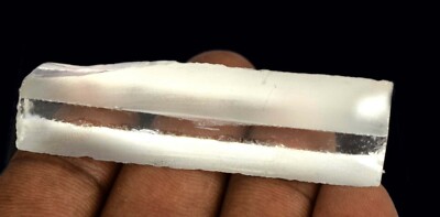 Lab-Created White Topaz 80 Ct + Gemstone Slice Rough Certified Fast Shipping