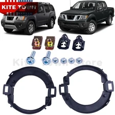 Fog Light Brackets + Screws + Clips Kit For Nissan Frontier 10-19 & Xterra 05-15