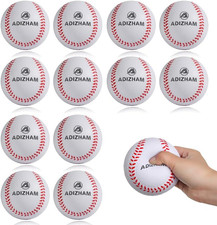Foam Baseballs - 12 Pack of 9 Inch Soft Practice Tballs for Youth Beginners - Sa