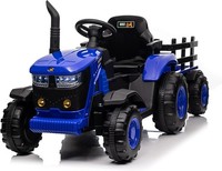 12V Ride on Tractor Trailer Battery Powered Electric Kids Toy Car Remote