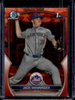 2023 Bowman Draft Sapphire Jack Wenninger Chrome Orange Refractor 1st #/25 Mets