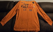Vintage Tommy Hilfiger Sport Taped Long Sleeve Shirt Orange XL