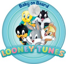 Baby On Board Suction Sign With WB Looney Tunes WARNER BROS Graphics