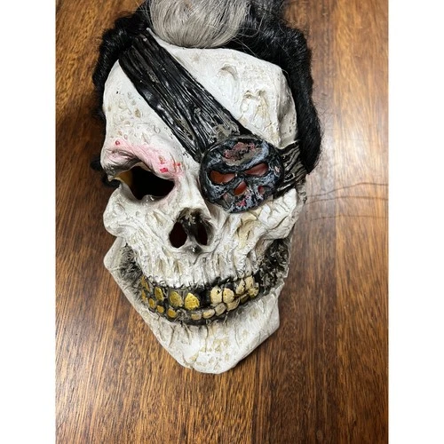 Vintage Teen/Adult Scary Spooky Halloween Skeleton Pirate Mask