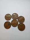 1945 San Francisco Mint Lincoln Wheat Cent Lot Of 6 Coins