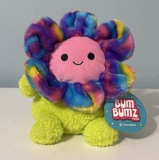 Kellytoy BumBumz 7.5" Groovy Bumz Faye the Tie Dye Flower Stuffed Bean Bag Plush