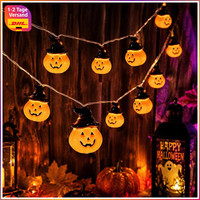 Lichterkette Halloween 20 LED KüRbisse Batterie Timer IP44 Deko FüR Garten