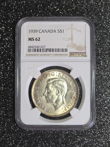 CANADA Silver $1 Dollar 1939 Royal Visit NGC MS 62