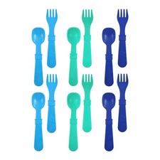 Re-Play Toddler Forks and Spoons Set - 6x6 Utensils Set for Kids - Dishwasher...