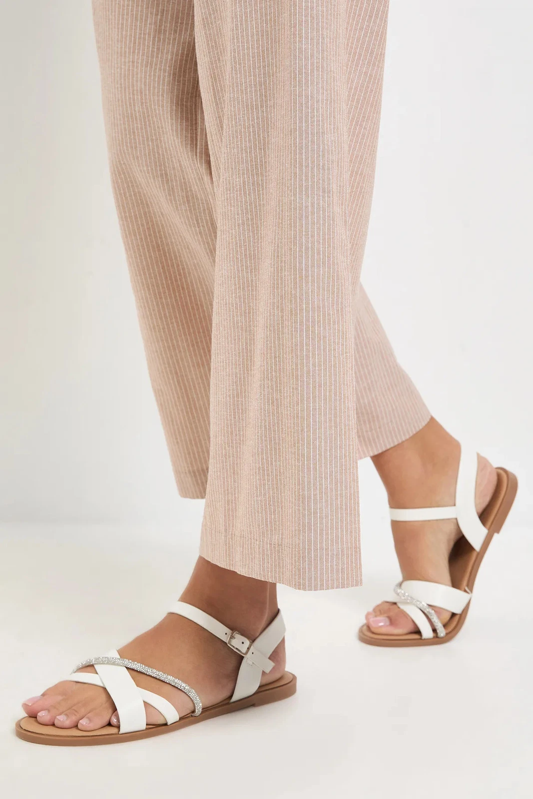 Dorothy Perkins White Sandals Womens Daywear Sandals