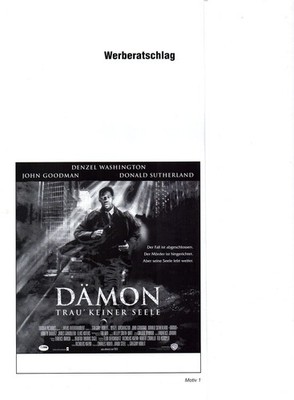 Dämon - Denzel Washington - Donald Sutherland - Werberatschlag (W1.6)
