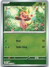 Chespin 005/086 ME04 Chaos Rising Reverse Holo C NM Pokémon — English