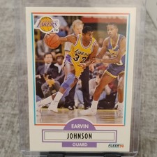 Fleer 1990-91 Magic Johnson #93 Los Angeles Lakers Basketball Base Set Card