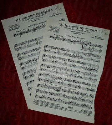 Bei Mir Bist Du Schoen Sheet Music (1st/2nd Tenor Saxophone). Ref00069