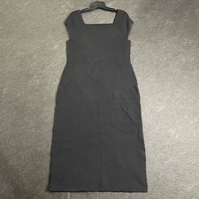 WHBMFORME Ribbed Stretch Sweater Dress Women's Size L Black