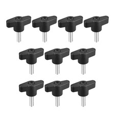 Clamping Handle Screw Knobs Handle M6x20mm Threaded T-Shape 10pcs