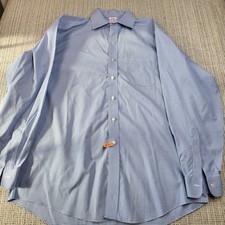 Brooks Brothers Madison Shirt Mens 16.5 34/35 Blue Gingham Non Iron Stretch
