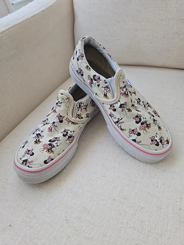 Vans~Disney Minnie Mo Heads Sneakers classiche slip on giovani taglia 2