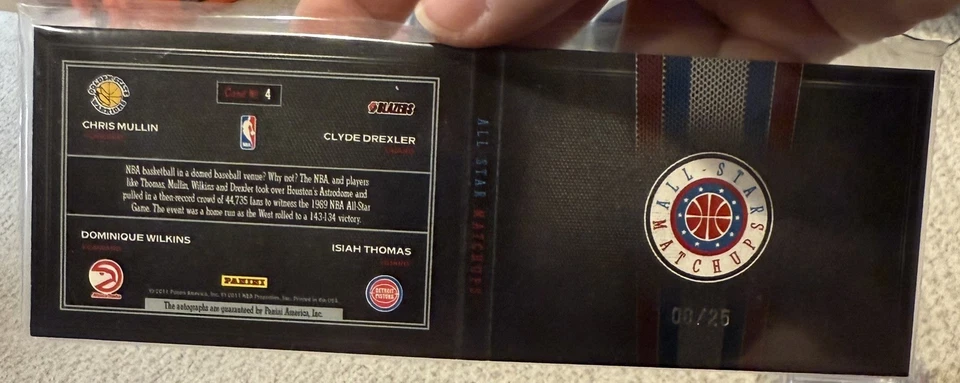 Caja negra Quad Auto Isiah Thomas/Dominique Wilkins/Clyde Drexler/C. 2011 Mullin  Foto 2 de 4