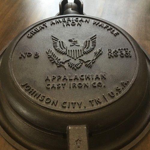 GREAT AMERICAN WAFFLE IRON - APPALACHIAN CAST IRON CO. - Hand Made in USA