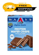 Atkins Chocolate Cr me Protein Wafer Crisps, Keto Dessert, 4g Net Carb, 5ct