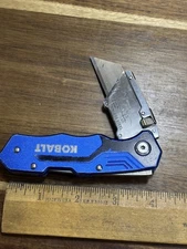 KOBALT FASTBACK LOCKBACK CARPET KNIFE UTILITY RAZOR BLACK EDC  18 63