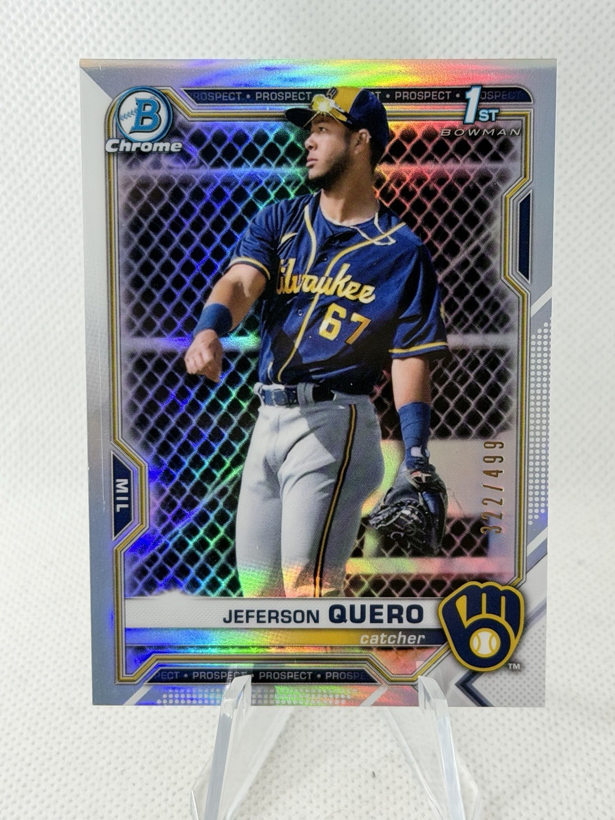 Jeferson Quero - 2021 Bowman Chrome #BCP-181 Refractor /499 1st Bowman