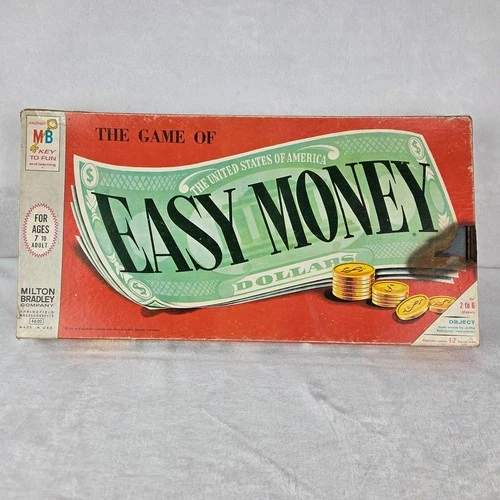 Vintage Easy Money Board Game by Milton Bradley #4039 - 1956 Edition - Complete!