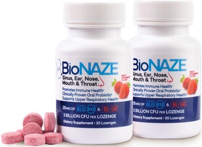 BioNaze Oral Probiotic BLIS K12 & BL-04 for Sinus, Tonsil Stones, Bad Breath
