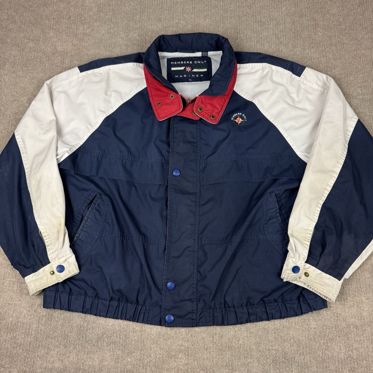 Vintage Members Only Mariner Jacket Mens XL Colorblock Sport 