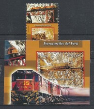 PERU RAILWAYS Mi# 1056 + Bl. 28 MNH Complete Set