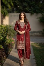 Presenting Designer Silk Salwar Kameez With Dupatta For Wedding Wear