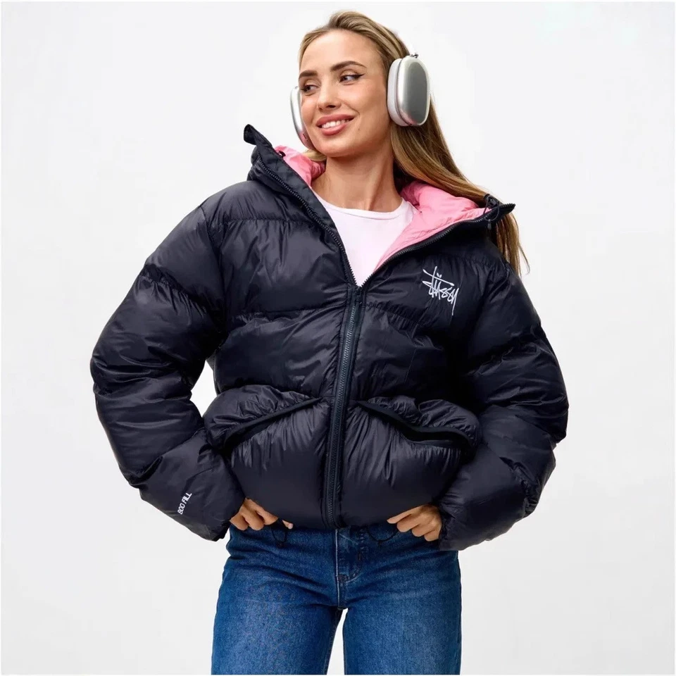 New Embroidered Zipper Hooded Casual Fashion Men Women Thick Loose Coat Jacket