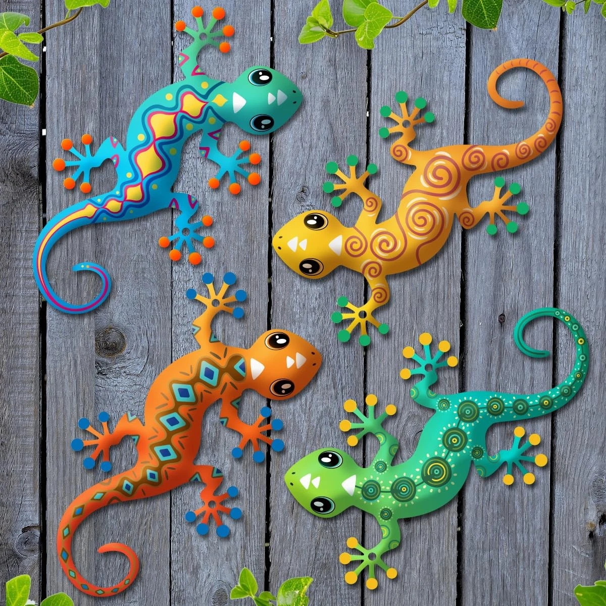 Metal Reptile Wall Decals Metal Outdoor Lizard Metal Gecko Products For Sale