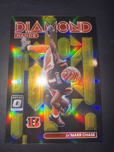 Ja'Marr Chase [Gold] #DH-3 2022 Panini Donruss Optic Diamond Hands card