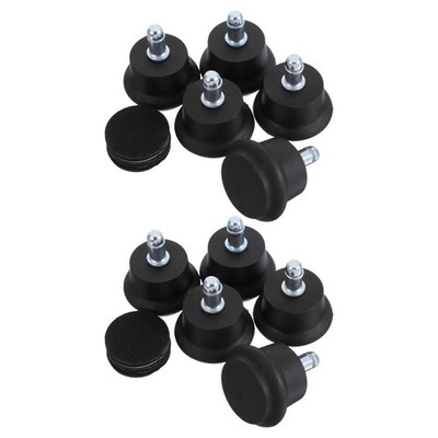  10 Pcs Office Chair Casters Replacement Wheels Bell Glides for Carpet Fixed