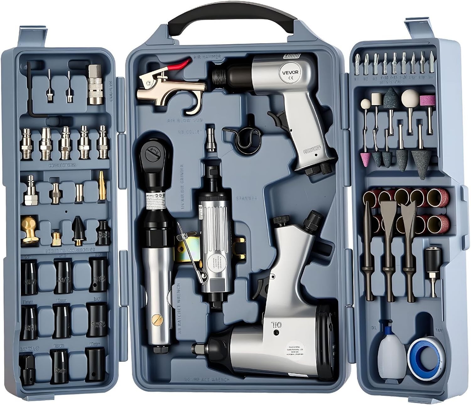 VEVOR 71pc Air Tool Kit 1/2" Impact Wrench