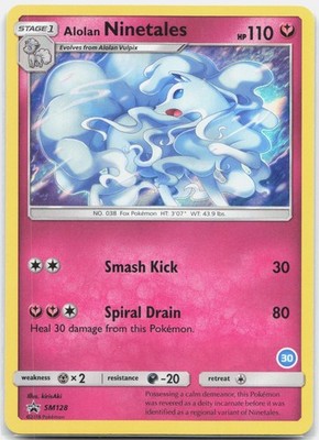 Alolan Ninetales - Promo SM Promos SMP Fairy Holo SM128 2016 NM