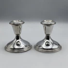 Vintage Sterling Silver Reed & Barton Weighted Candle Holders Pair Style 20