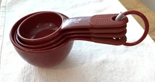 KitchenAid Measuring Cups Set Of 4 Red Kitchen Utensils Melamine Dishwasher Safe