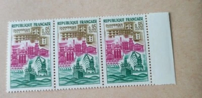 Bloc 3 TIMBRES FRANCE 1962 YT N° 1317 Port De Dunkerque - Photo 1/3