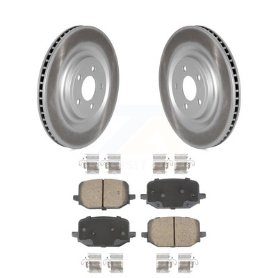 Rear Coated Disc Brake Rotors And Ceramic Pads Kit For 2022 Ford Explorer 3.3L