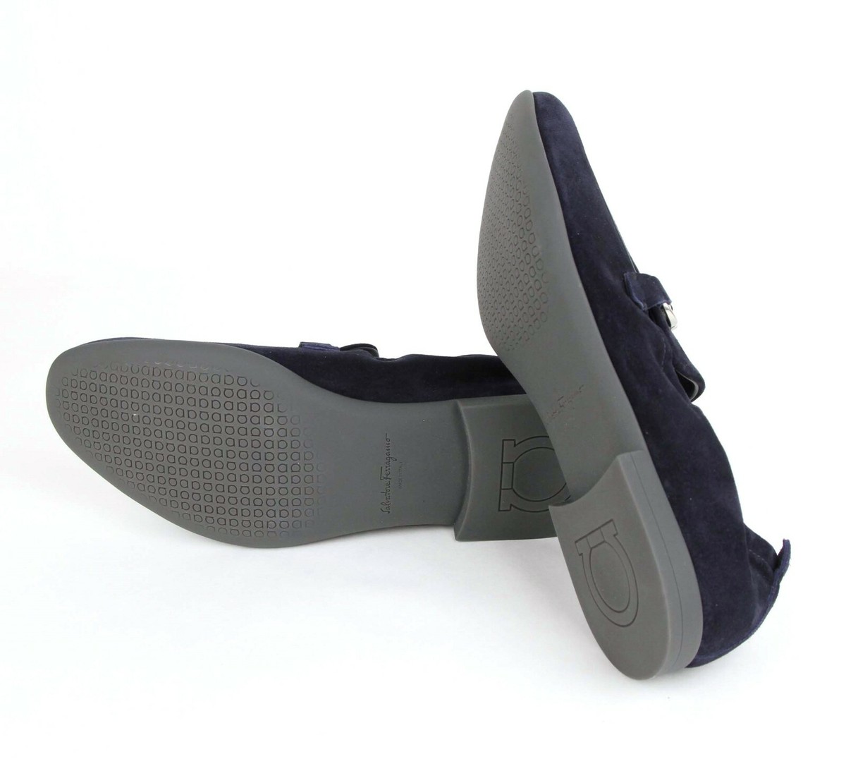 Salvatore Ferragamo Men\'s Celso Dark Blue Suede Stretch Horsebit Loafer 0689525 Penny loafer - Men | Ferragamo main image 4
