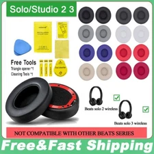 L+R Ear Pad Cushions Replacement For Beats Dre Solo / Studio 2 3 Wireless Wired